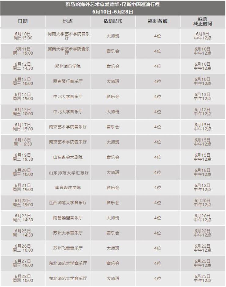 爱德华·昆斯巡演| 2018年K8凯发·国际官方网站亚洲音乐奖学金活动正式启动